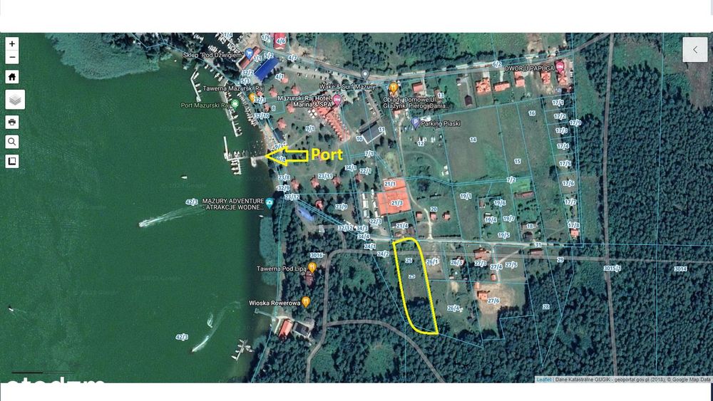 Wyjątkowa działka nad Jeziorem Bełdany w miejscowości Piaski