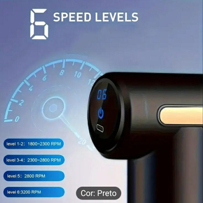 Massajador com  bateria a litio