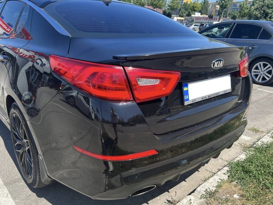 Спойлер лип  Kia Optima 2014-2015 ABS пластик, колір чорний глянець
