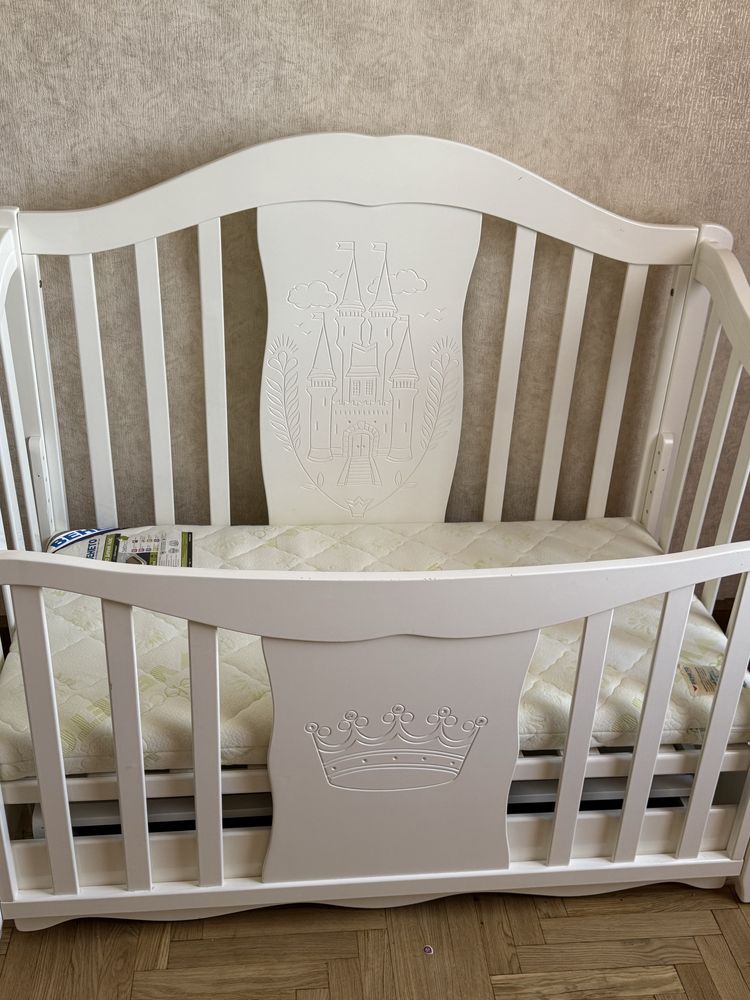 Дитяче ліжко Ліжко біле Дитяче ліжкчко з матрасом 8500!!!