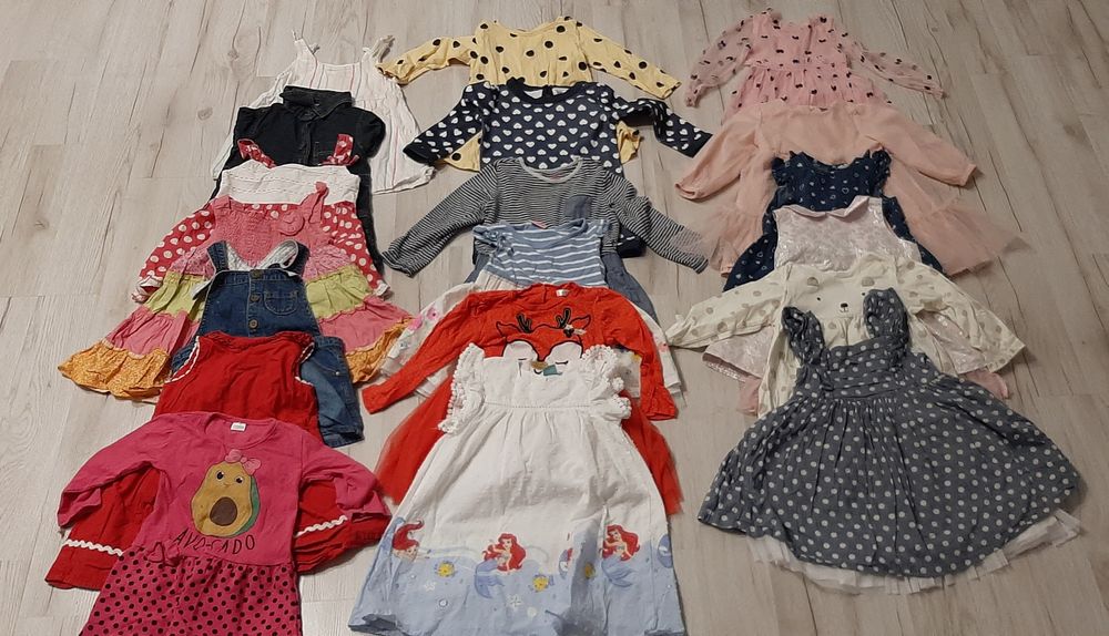 Mega paka ubrań dla dziewczynki rozmiar 86