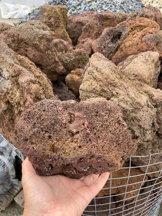 LAWA WULKANICZNA Czarna Brązowa Kamień Lawowy do Akwarium Tanganika