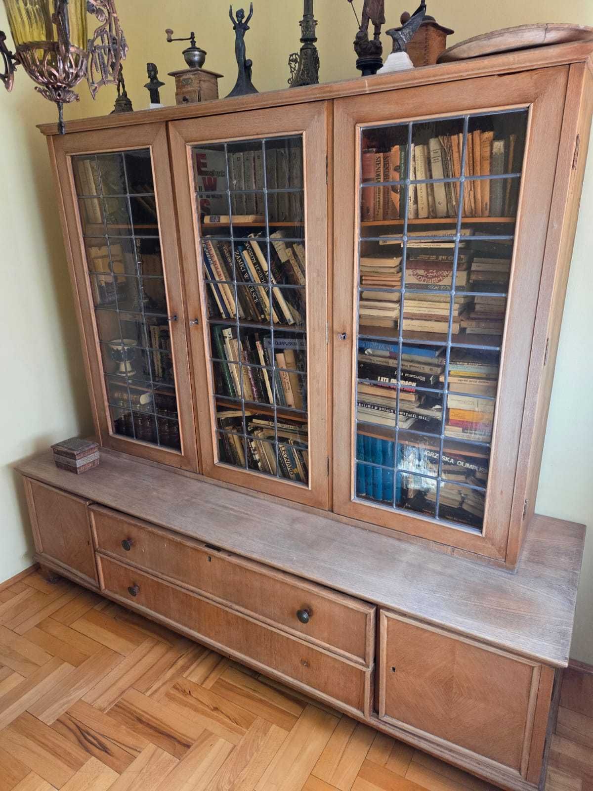 Stylowa biblioteka z piękną witryną
