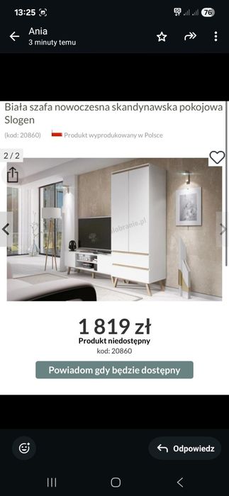 Szafa biała styl skandynawski