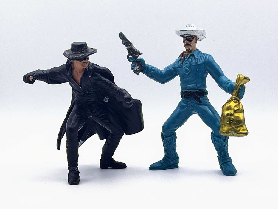 Zorro (Papo) & Cowboy (Chap Mei) Lote de Figuras de Ação/Coleção