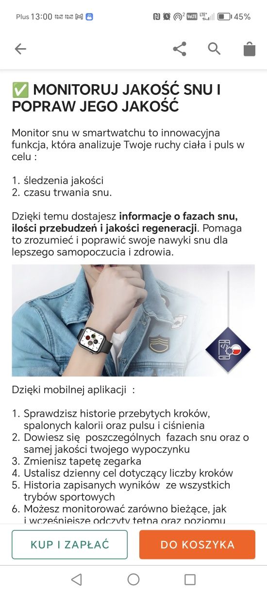 Smart watch super funkcje