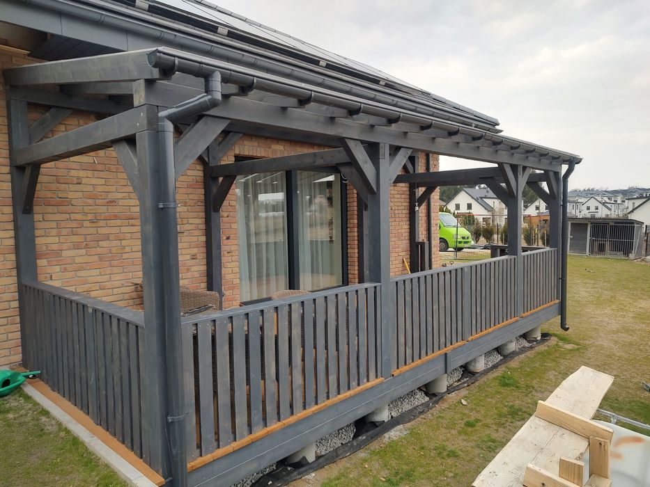 Zadaszenia tarasów, tarasy drewniane, pergole