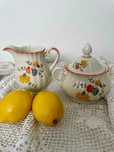 Cukierniczka i mlecznik z pięknej porcelany vintage