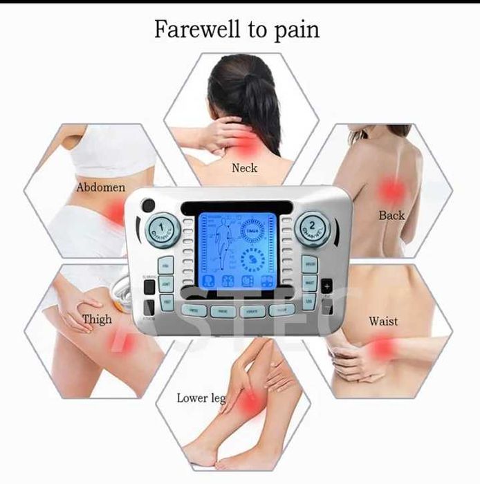 Двухканальный миостимулятор всего тела, цифровой импульсный массажер