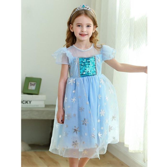 FROZEN - Fantasia Vestido Princesa ELSA - NOVO - 4 5 6 7 8 anos