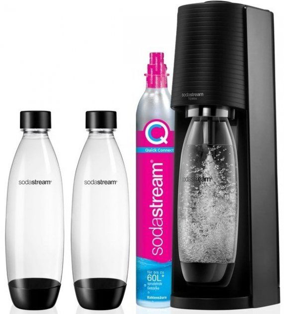 syfon wody SodaStream Terra czarny + 2 butelki zestaw