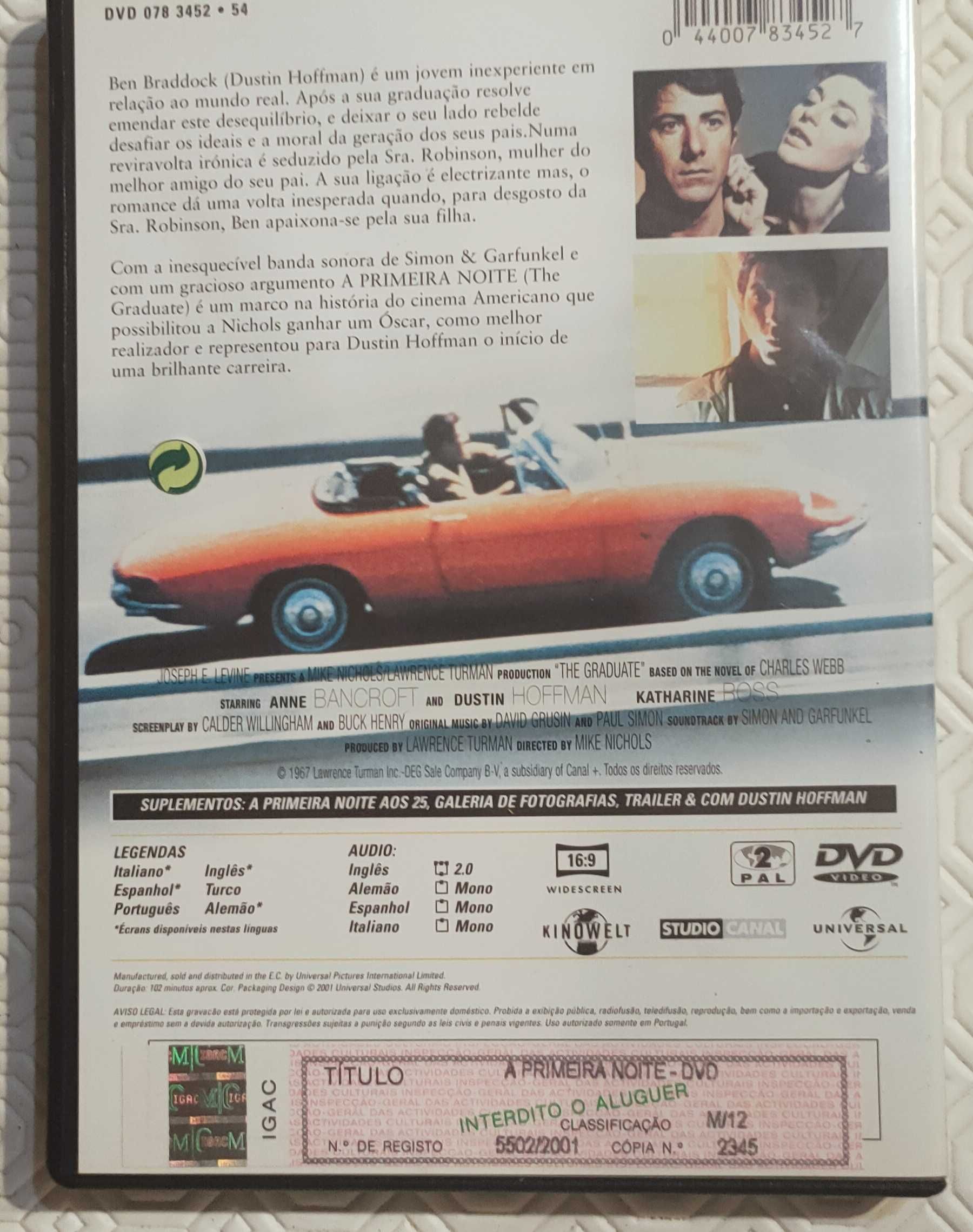 DVD The Graduate - A primeira noite com Dustin Hoffman