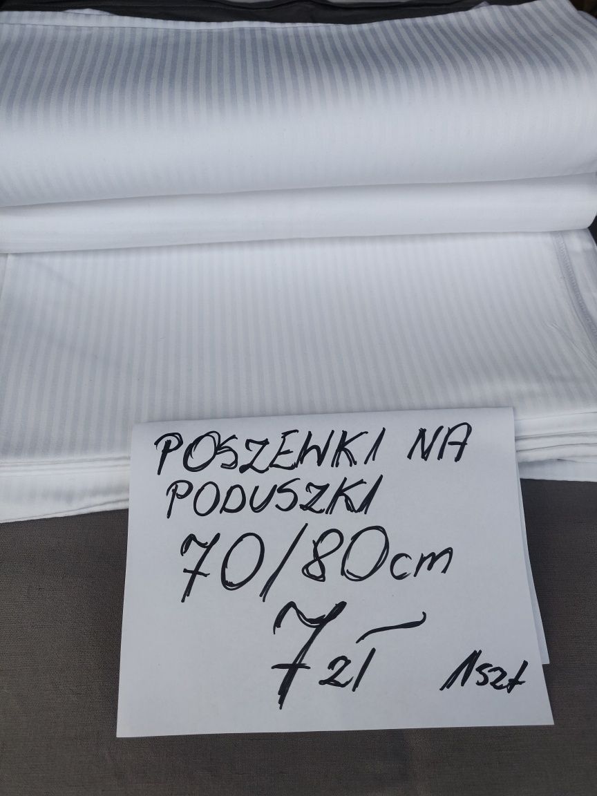 Poszewki na poduszki na zakład hotelowy 70/80 cm