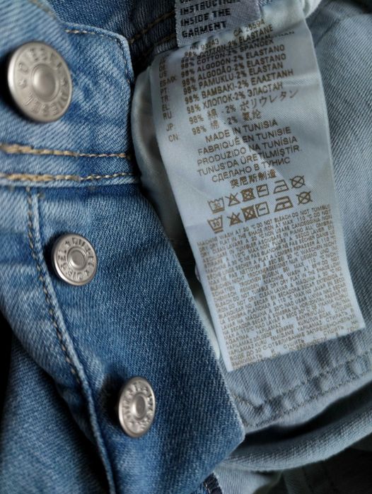 Джинсы Diesel Sleenker jeans Italy w33 stretch blue.