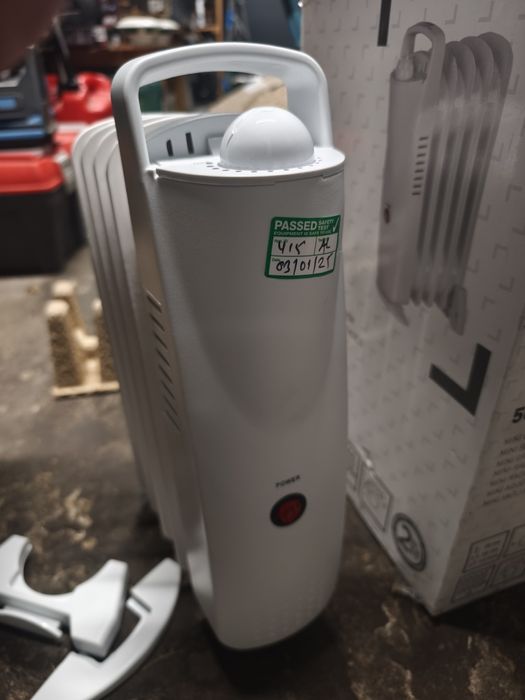 Mały Grzejnik olejowy 500 W biały 38x13 cm Polecam