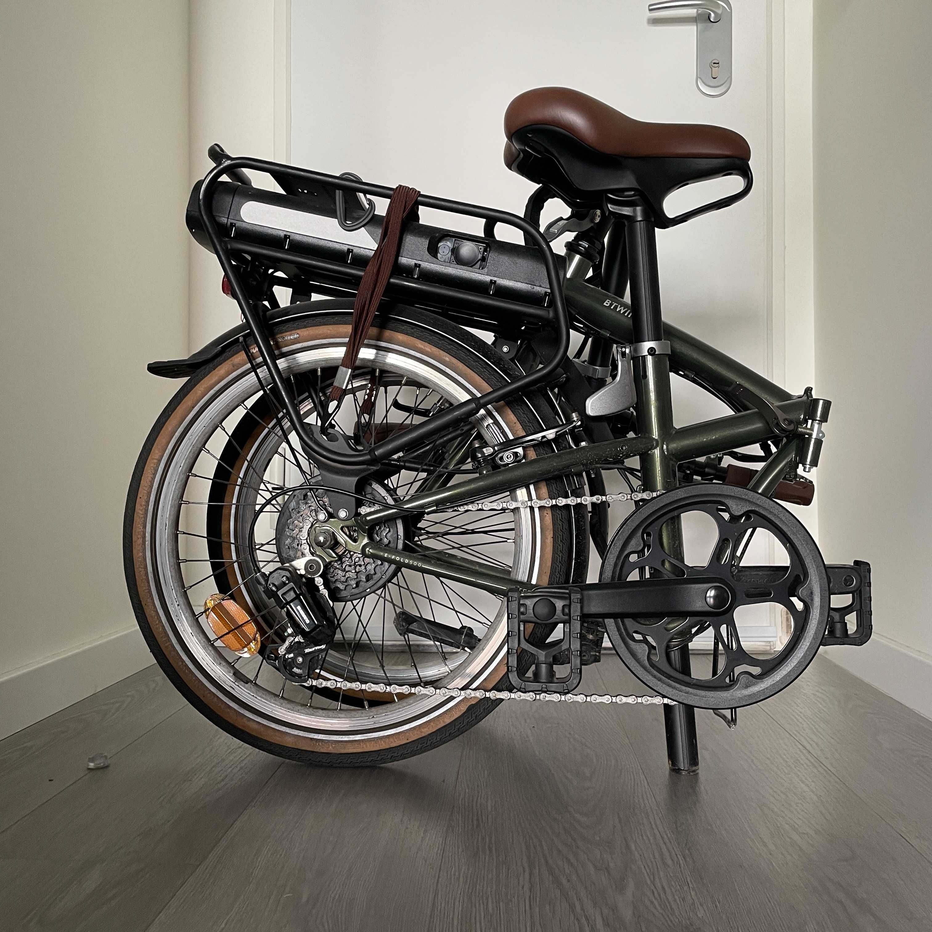 Bicicleta Elétrica Dobrável BTWIN E FOLD 500 Verde