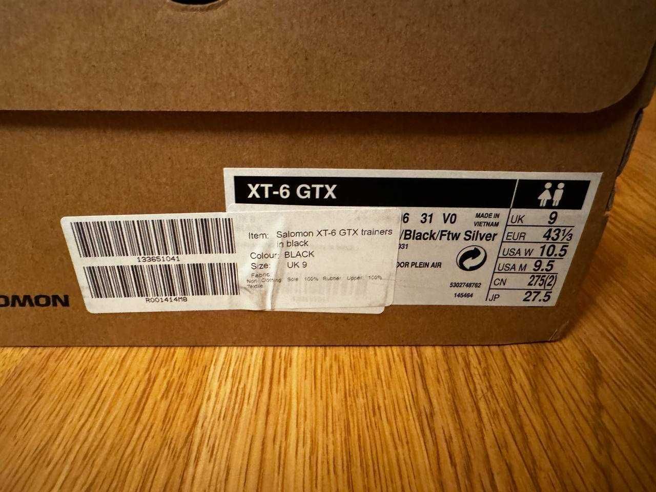 Нові ОРИГІНАЛЬНІ кросівки Salomon XT-6 GTX GORE-TEX Розмір - 42 (26.5)