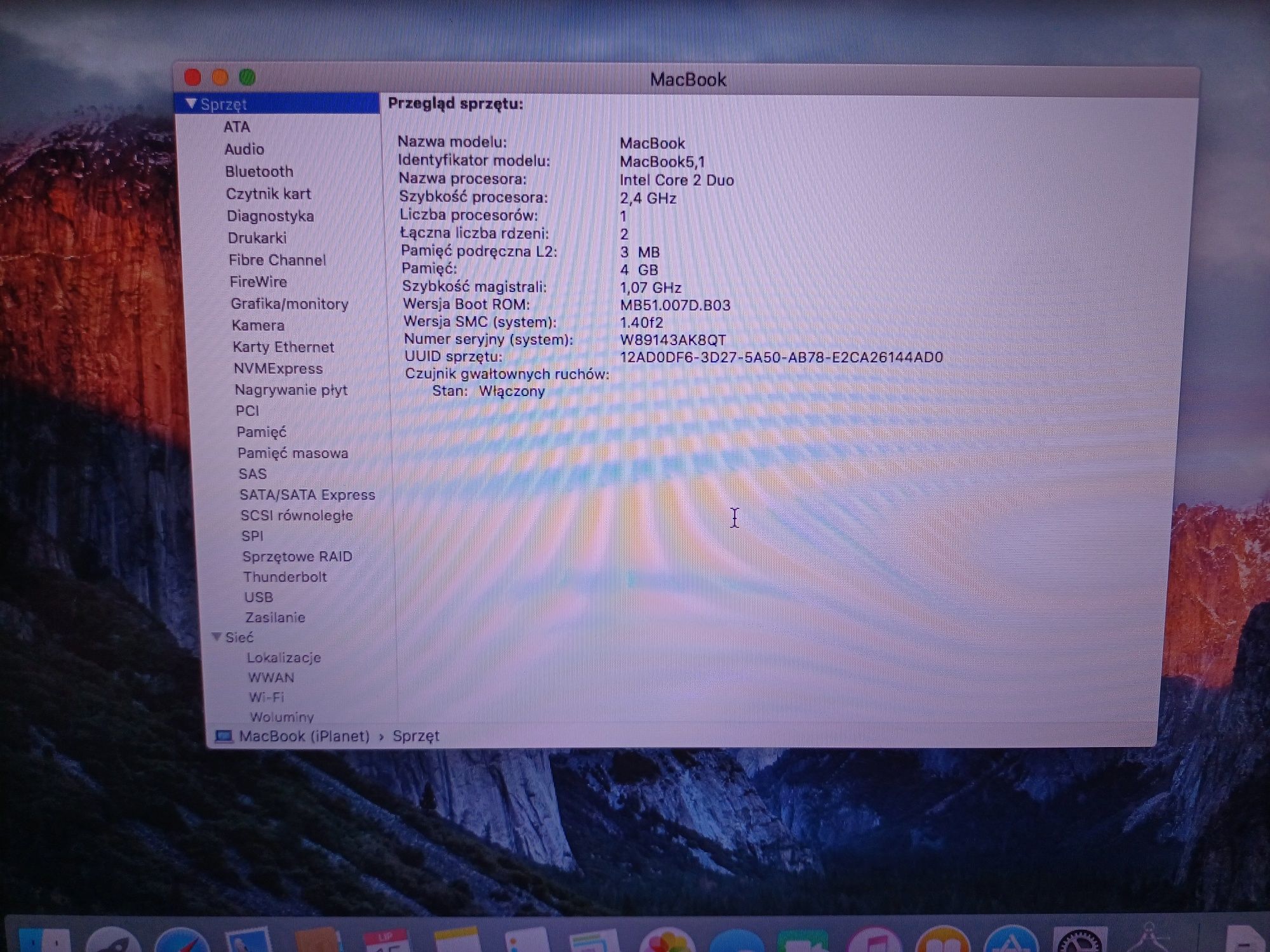 Macbook A1278 intel Core 2 Duo