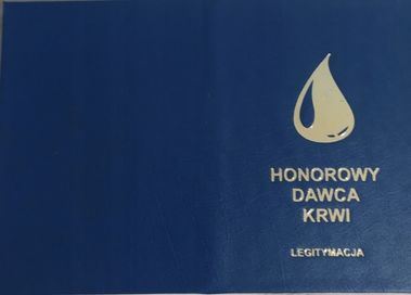 Legitymacja książeczka Honorowego dawcy krwi HDK