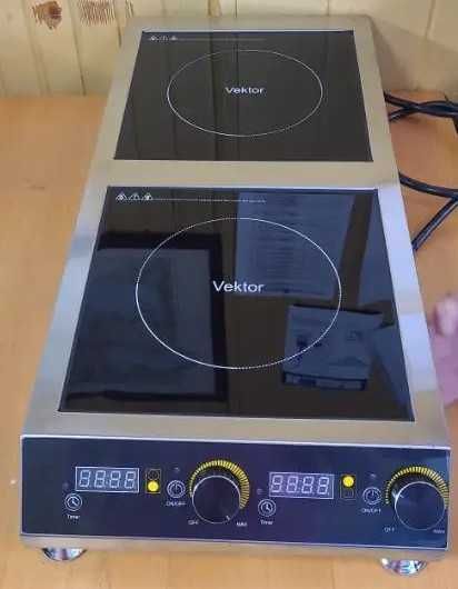 Індукційна плита , промышленная индукционная плита на 2 конфорки