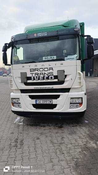 Iveco Magirus Stralis samochód ciężarowy kontener z windą