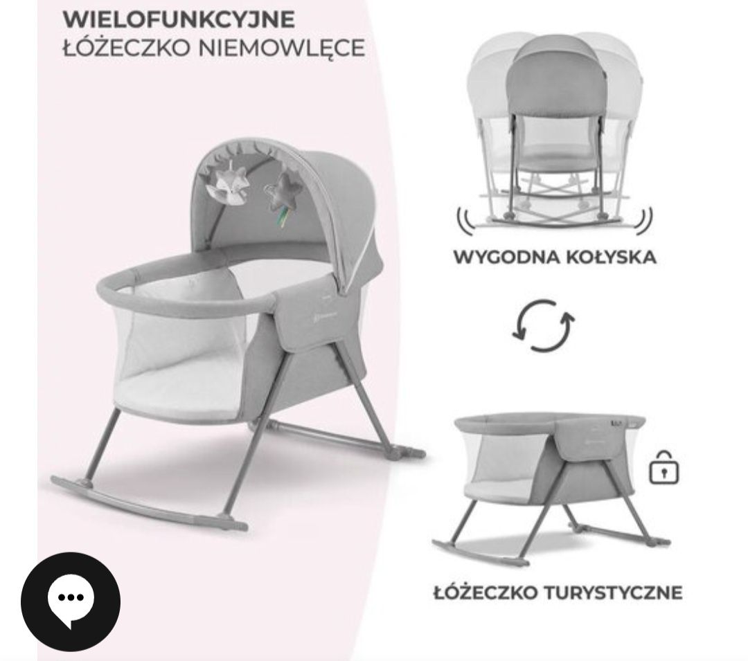 Łóżeczko KINDERKRAFT Lovi Szary
