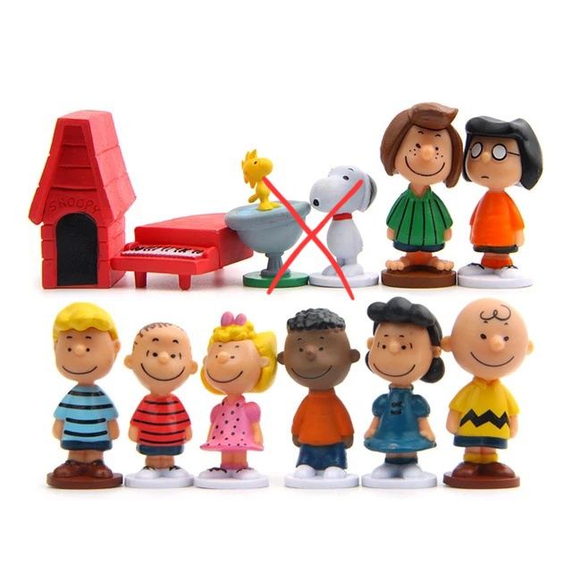 10 sztuk figurek charliego browna, przyjaciółmi Beagle Woodstock