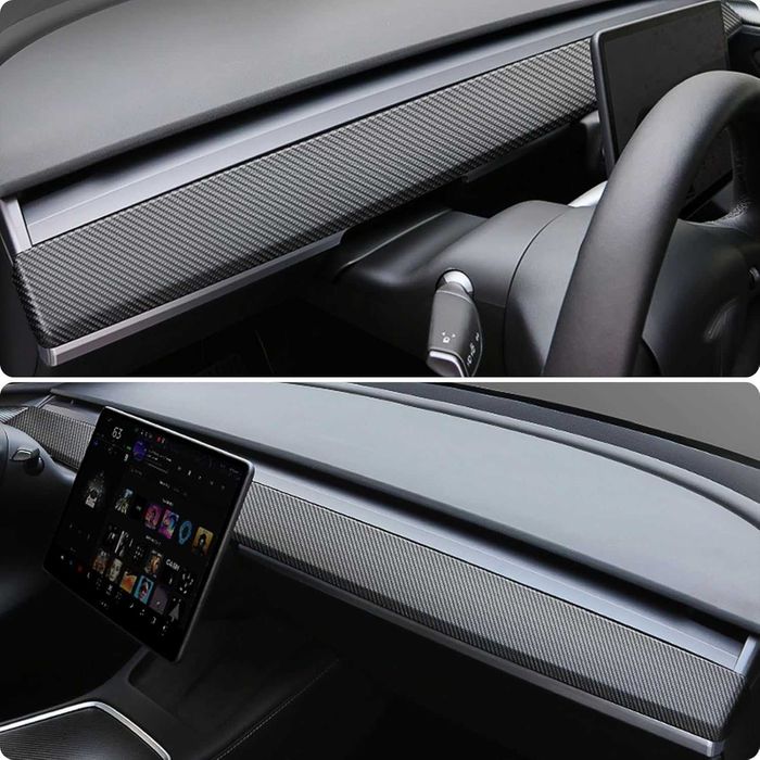 Декоративні накладки комплект мат карбон ThinsGO Dash Wrap Tesla Y