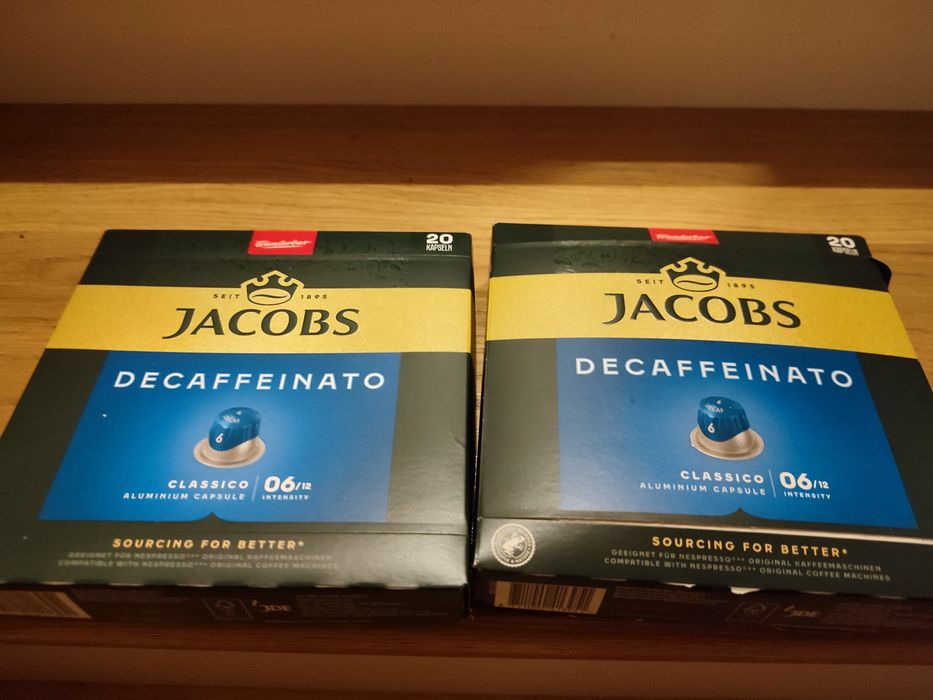 2 opakowania kapsułek Jacobs, bezkofeinowe