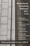 Nowe listwy do kabiny Radaway  - komplet 2 listwy
