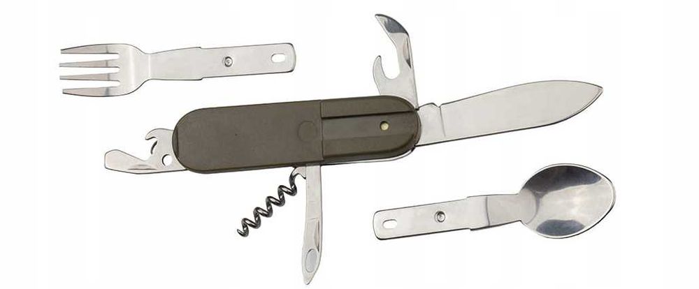 Multitool 7w1 Poręczny Niezbędnik Wielonarzędziowy Sztućce Survival