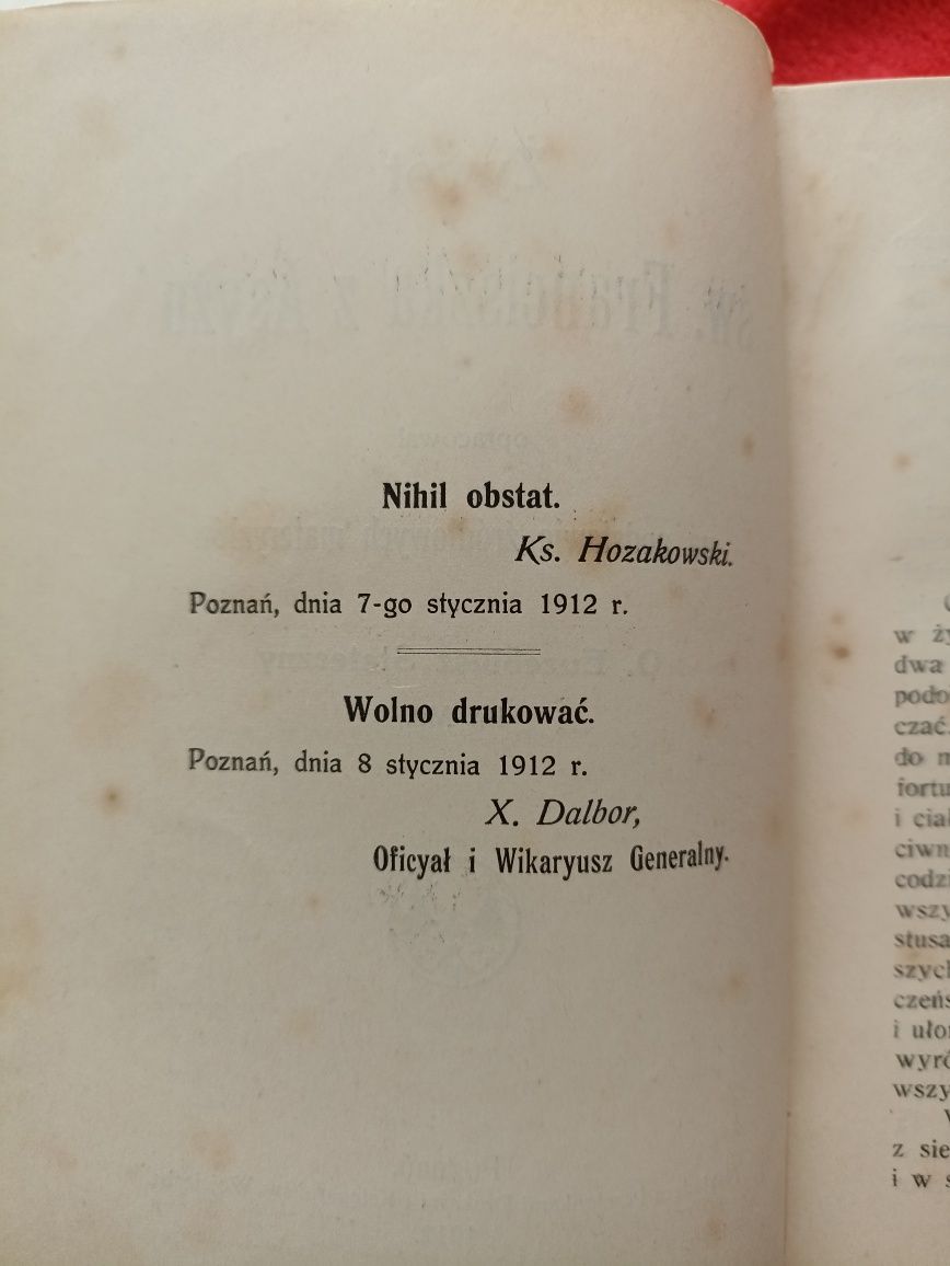 Żywot św. Franciszka z Asyżu wyd. z 1912 r.