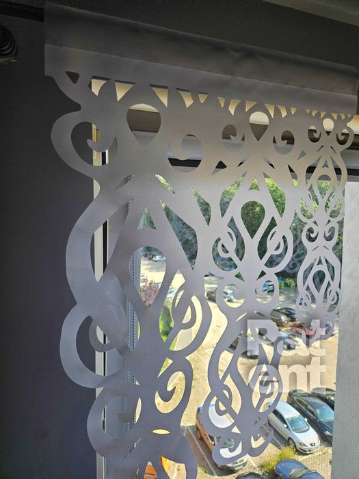 Firana panele ekranowe 60x100 cm żakardowe 2 sztuki na okno białe