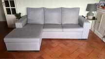 Sofá de 3 lugares com chaise longue