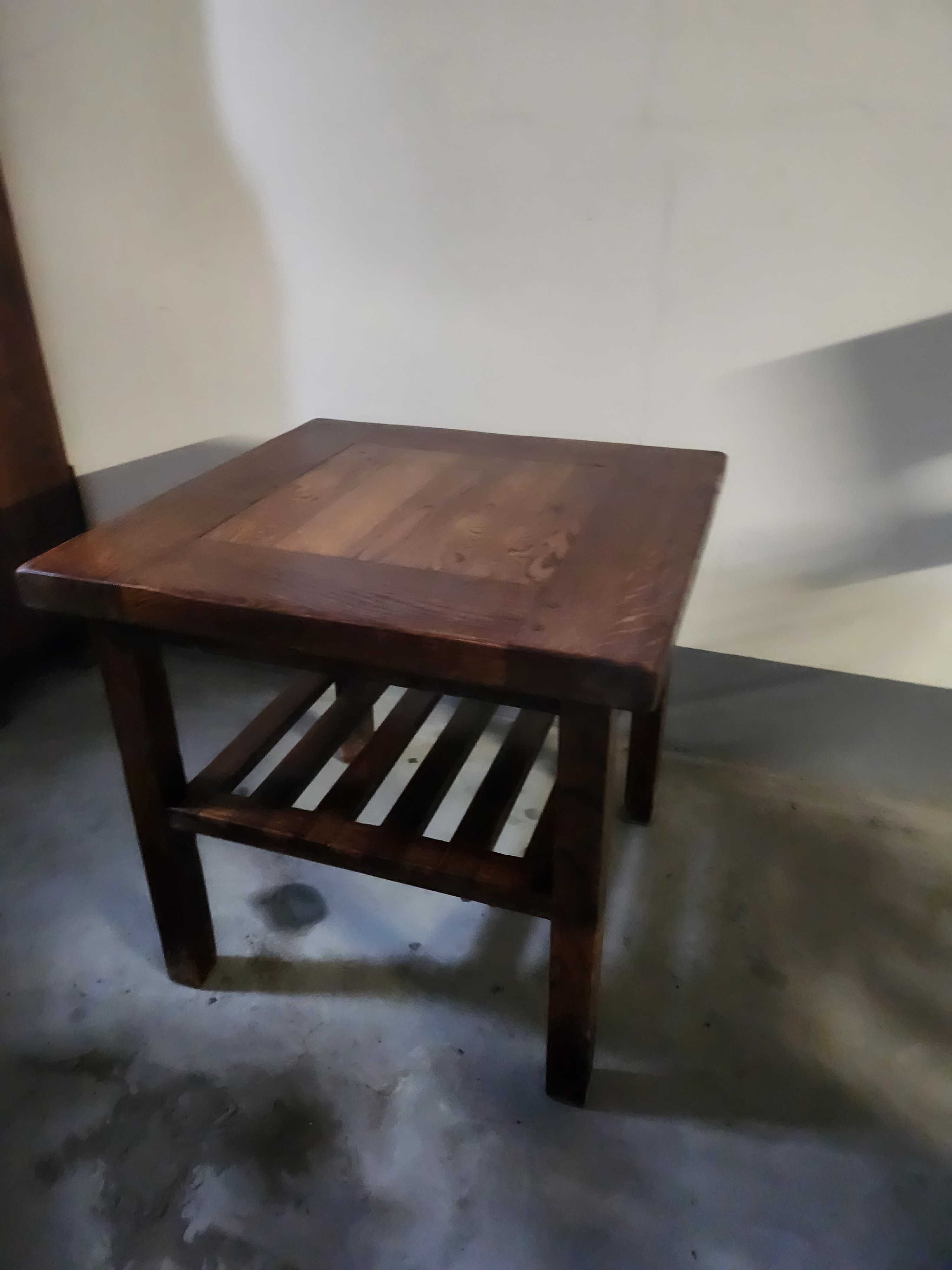Zestaw mebli drewno dębowe stół, krzesła, komoda,kondola, stolik