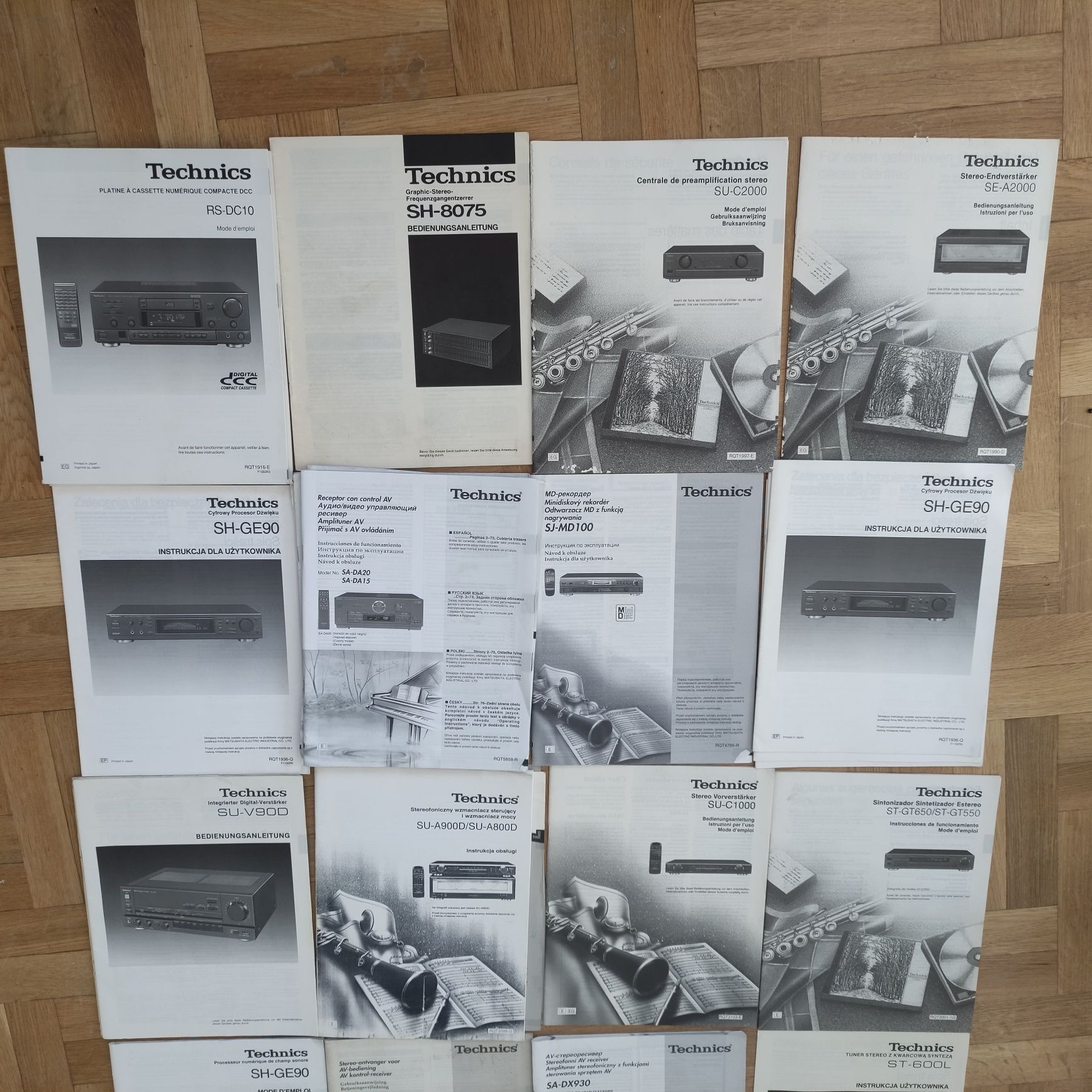 Technics instrukcje obsługi oryginalne 36 sztuk