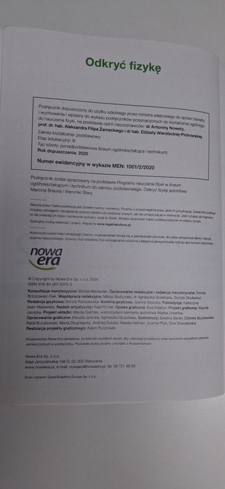 Odkryć fizykę 2 zakres podstawowy nowa era