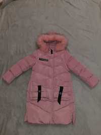 Пуховик для девочки, зимнее пальто, рост 134-140 см.
