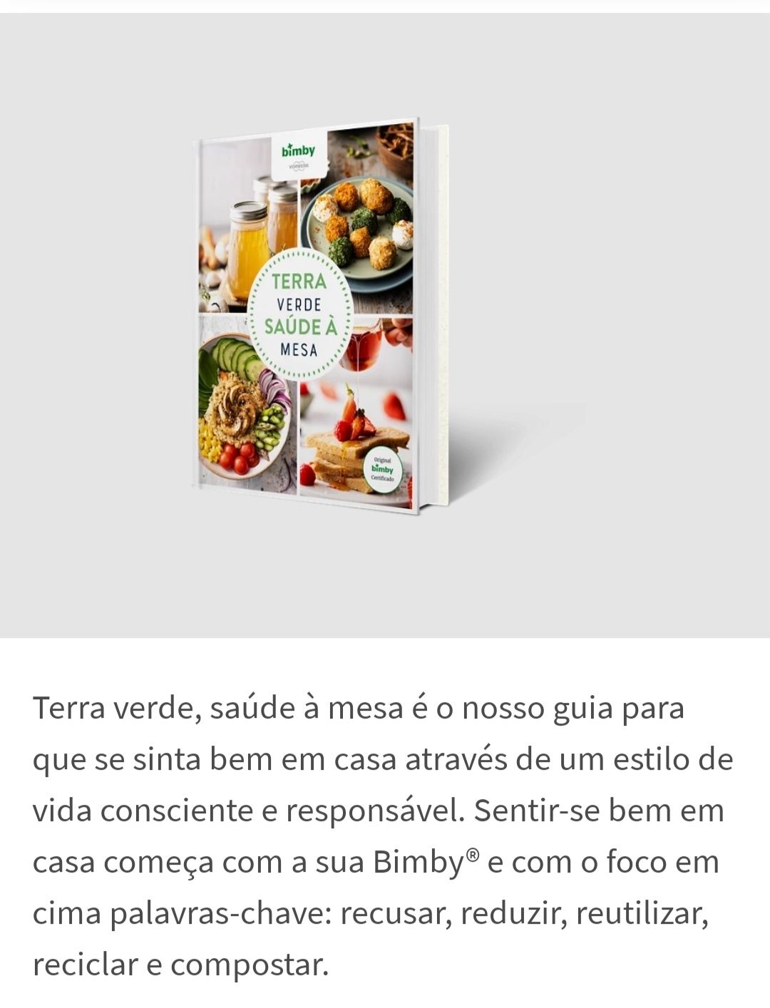 Livro BIMBY NOVO - Terra Verde, Saúde à Mesa