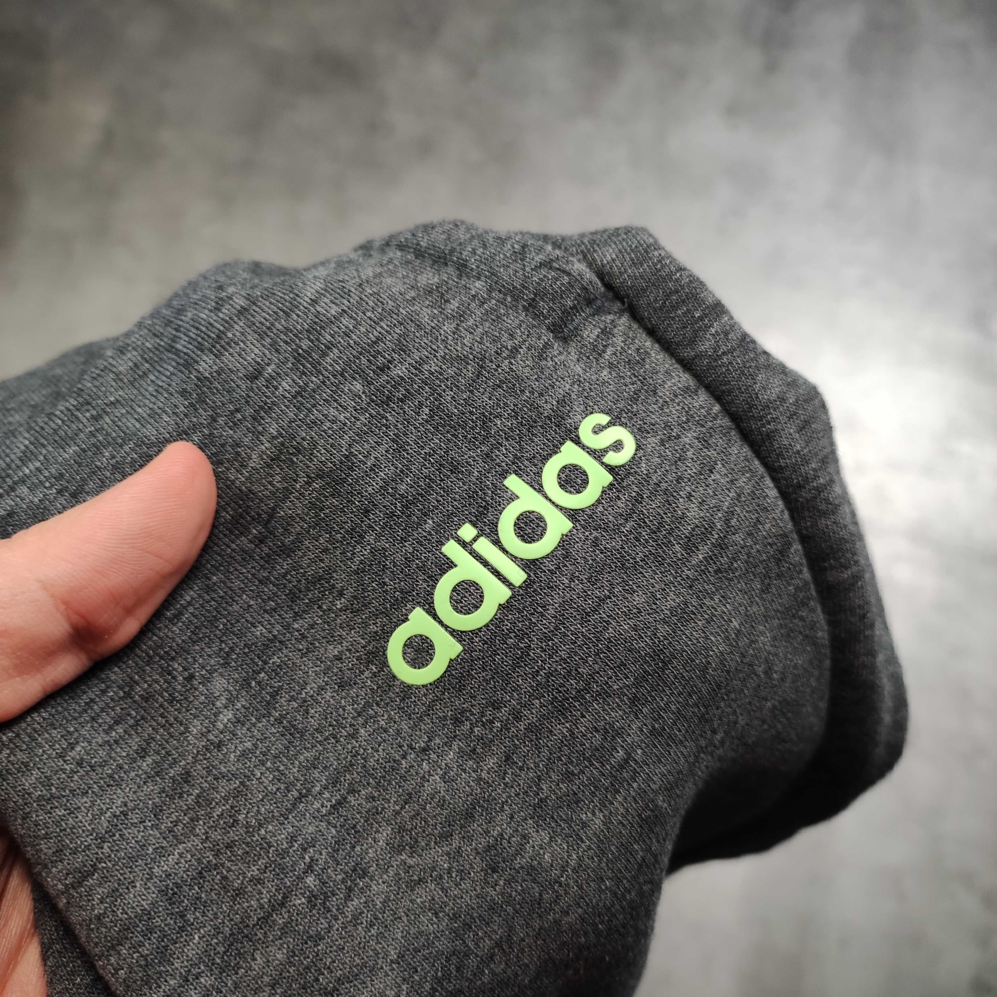 MĘSKIE Dresy Sportowe Adidas Ciemno Szare Clima Trening Casual Logo