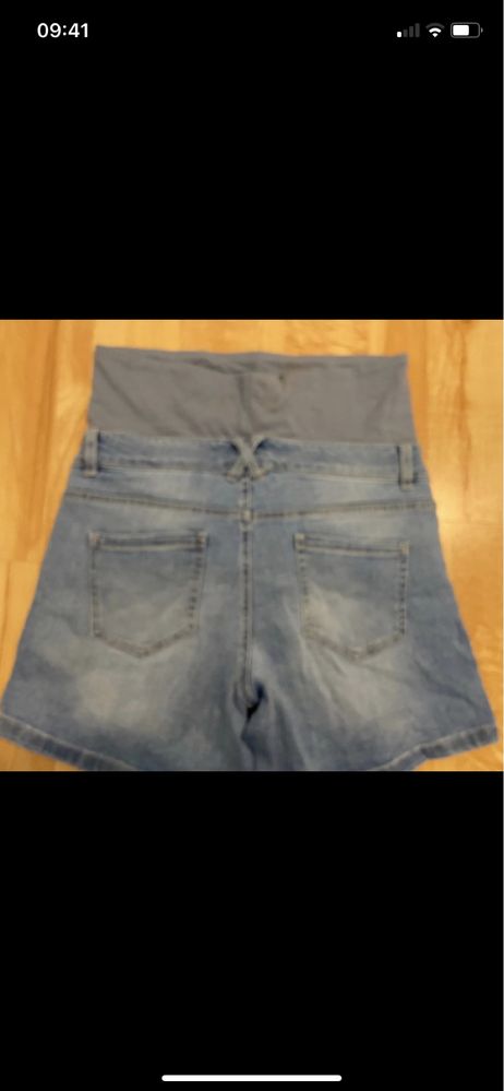Vertbaudet r 38 szorty krótkie spodenki jeansowe ciążowe dżinsowe