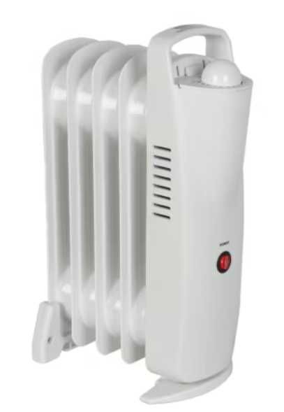 Mały Grzejnik olejowy 500 W biały 38x13 cm Polecam
