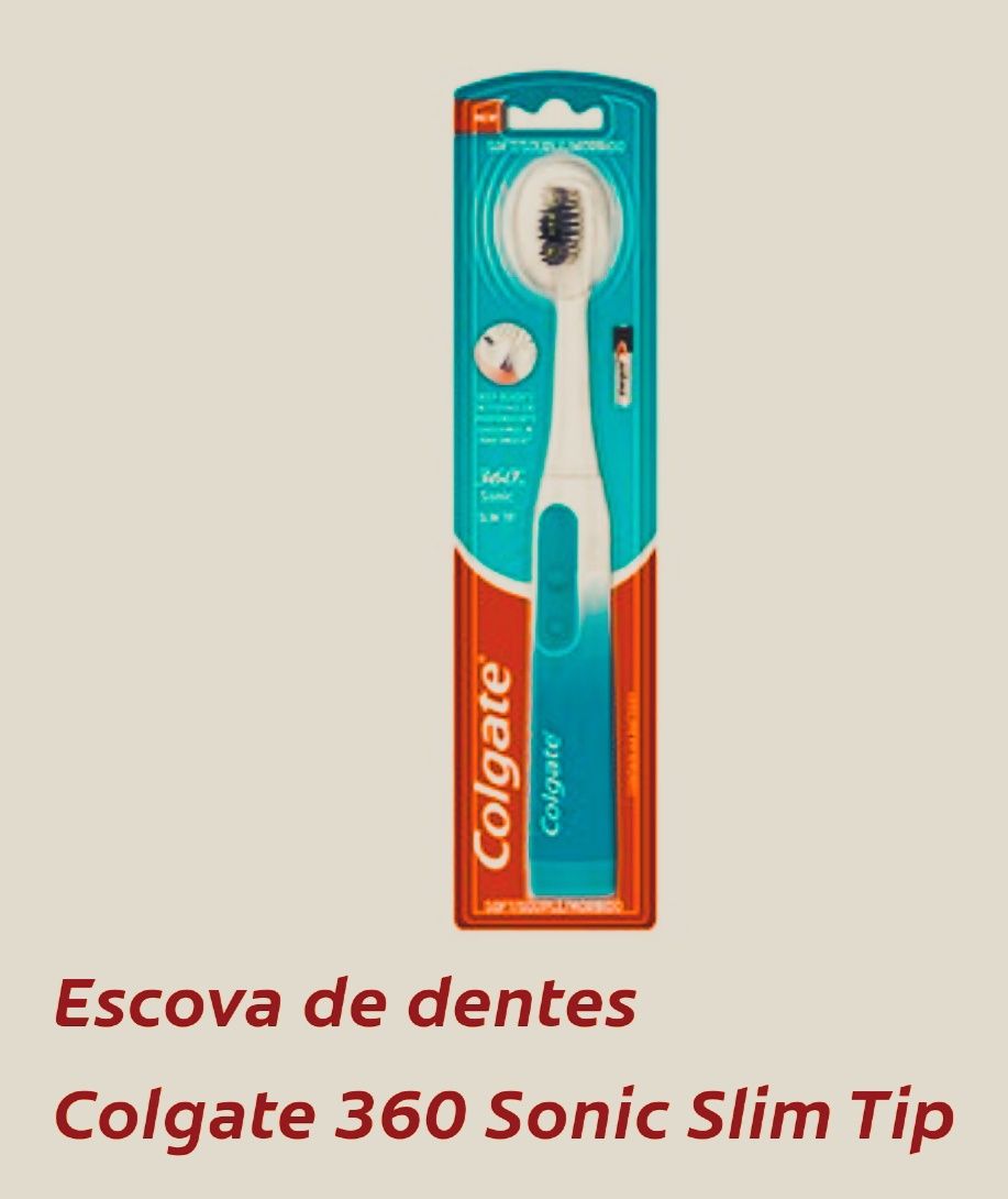 Colgate *360 Sonic Slim Tip -Escova Eléctrica  Selado ( Pilhas)