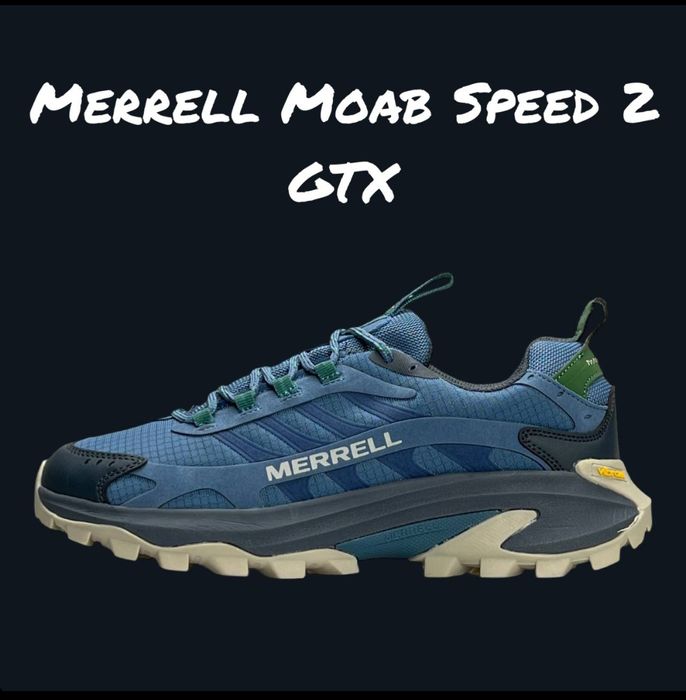 Чоловічі кросівки Merrell Moab Speed 2 GTX Navy Grey Beige