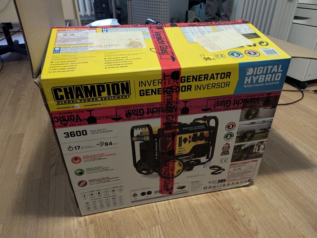 Інверторний генератор Champion CPG4000DHY-EU  3.6кВт