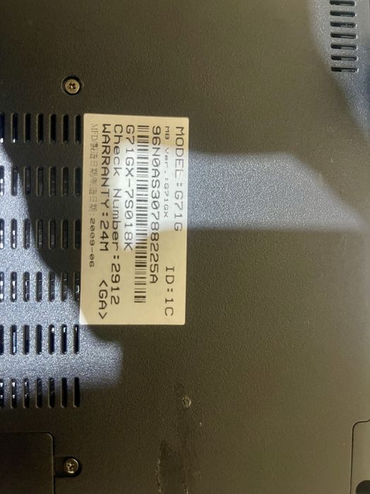 Ноутбук asus rog g71g