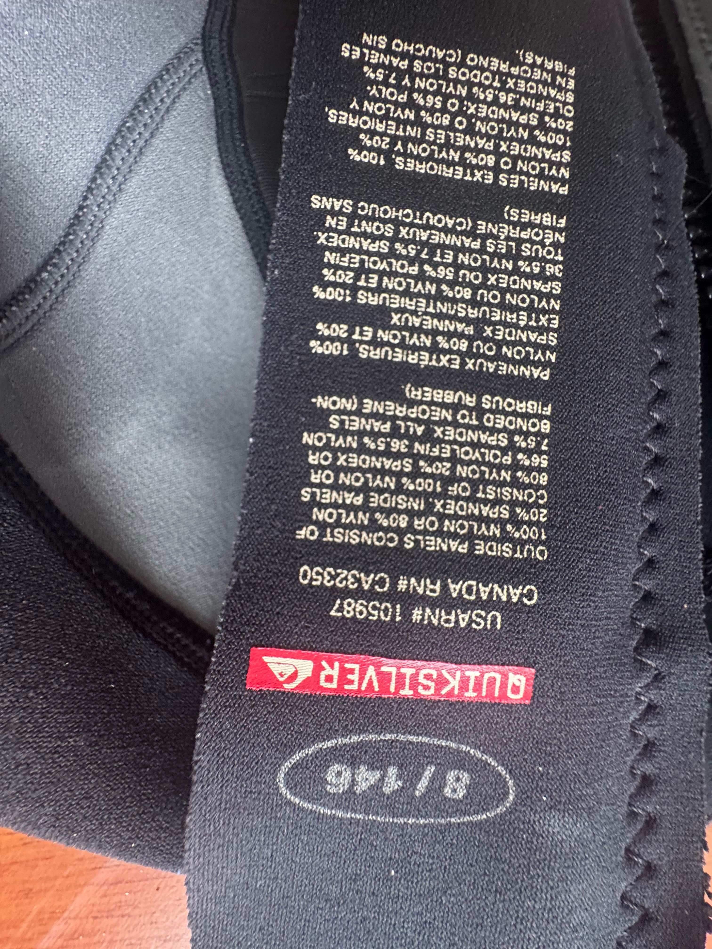 Traje de  neoprene QuickSilver