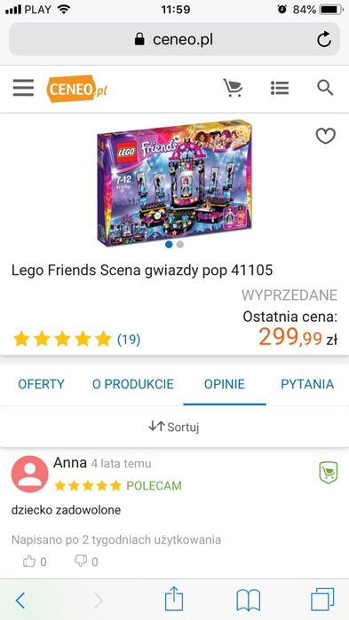 Lego Friends Scena gwiazdy pop 41105