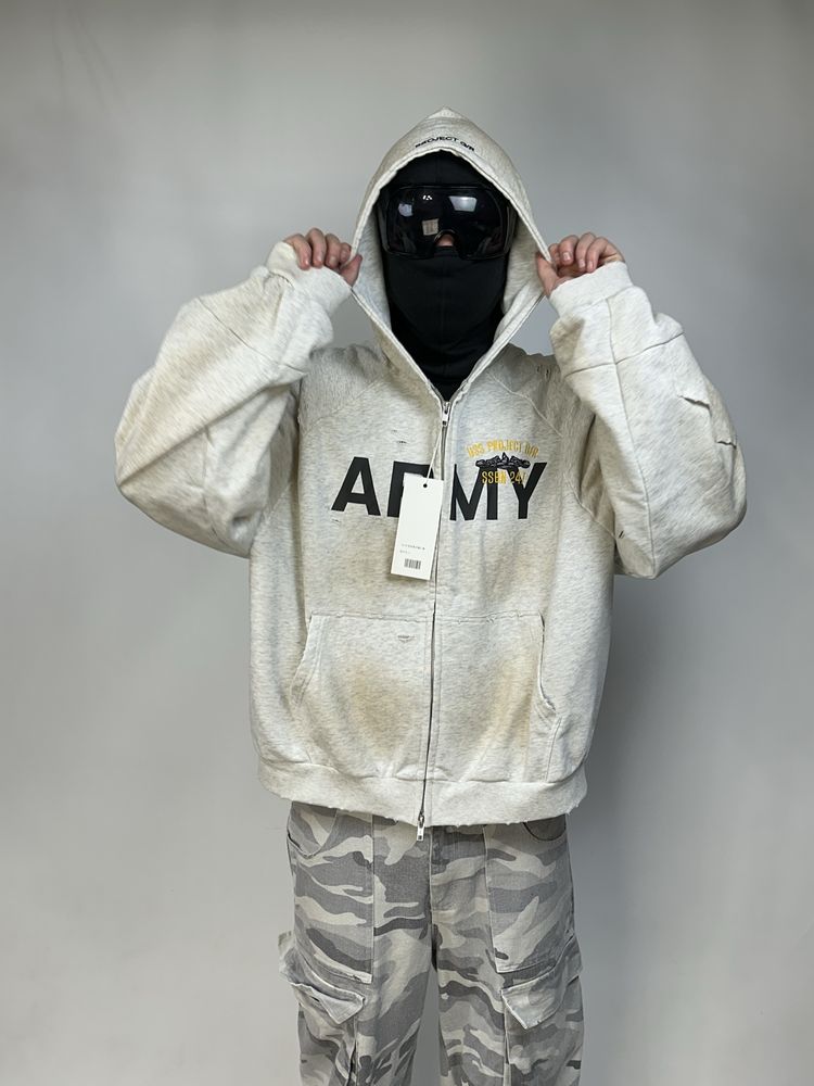 Project G/R Grailz zip up hoodie худи серая сіре худі зіпка зип