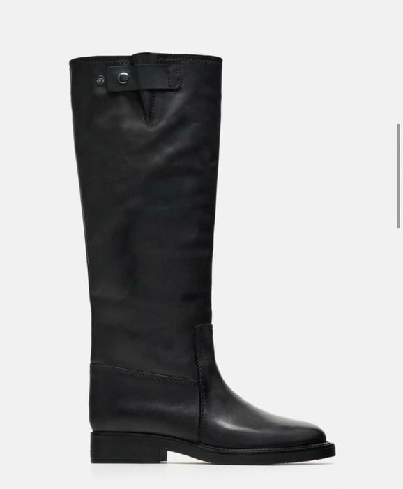Шкіряні чоботи Zara
